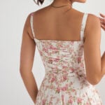 Bless Boutik Floral Bustier Waist Dress