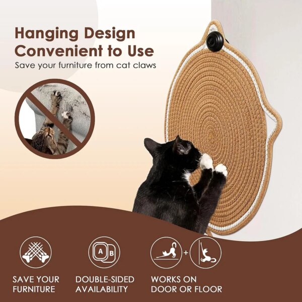 Cotton Rope Cat Scratch Mat Water-Resistant