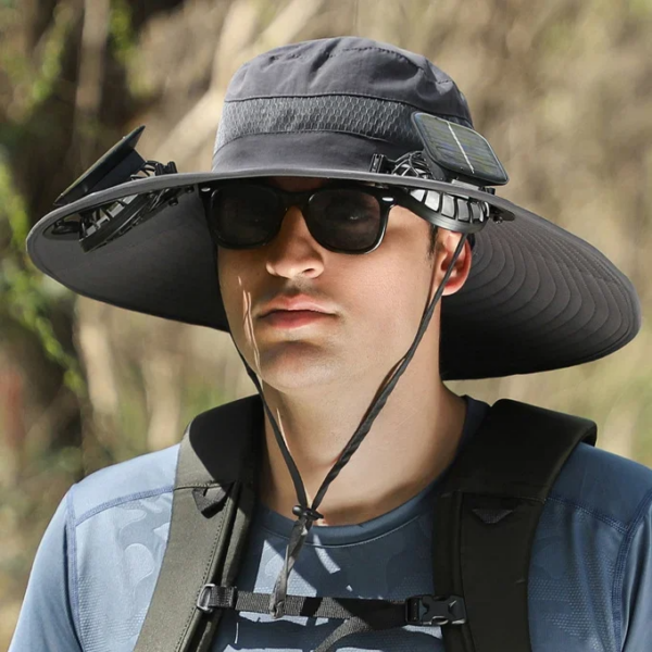 EARLY SUMMER SALE 69% OFF - Outdoor Wide Brim Sun Hat With Solar Fan