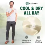 FlexComfy - Men's High Waist Straight Fit Stretch Khakis