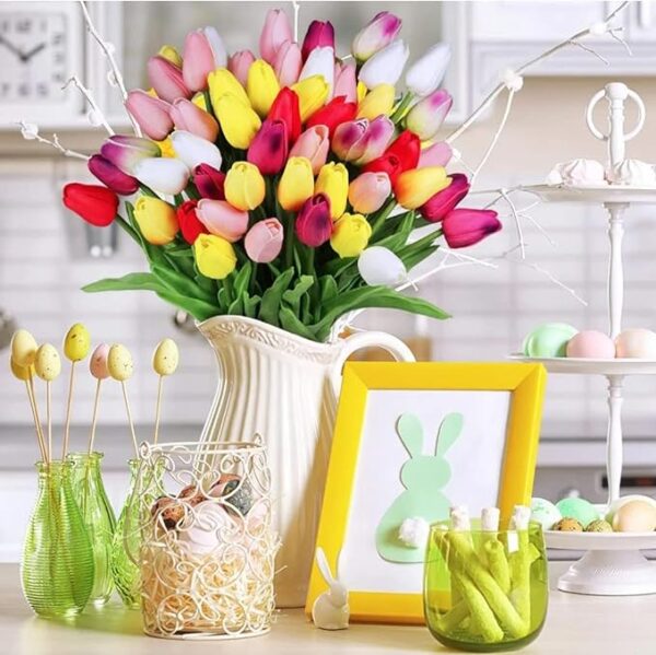 growhabity - UV Resistant Lifelike Artificial Tulips Flowers