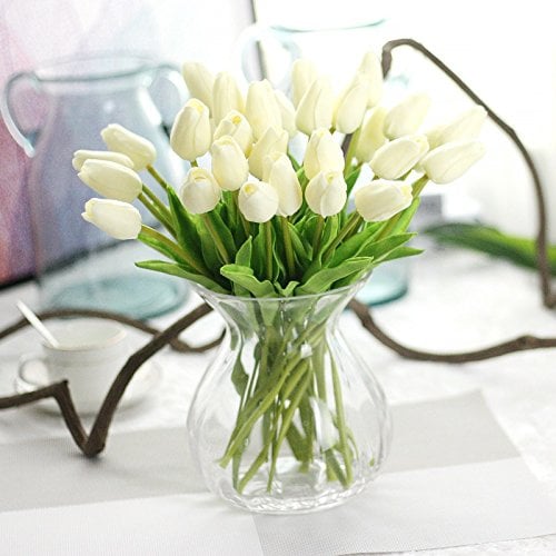 growhabity - UV Resistant Lifelike Artificial Tulips Flowers