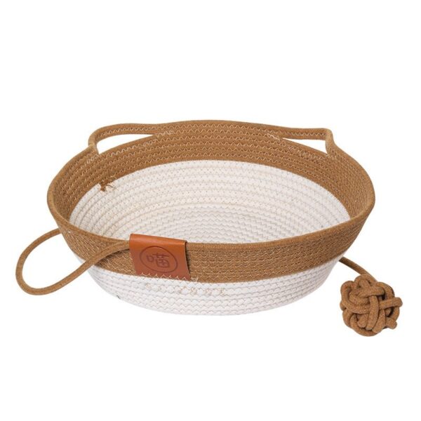 Handwoven Cotton Rope Cat Bed