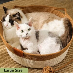 Handwoven Cotton Rope Cat Bed