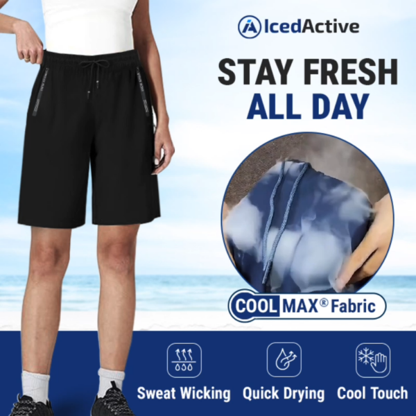 IcedActive - Unisex Ice Silk Quick Drying Stretch Shorts