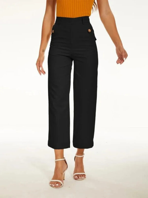 LAST DAY SALE 50% OFF - Tummy Control Twill Cropped Wide Leg Pant