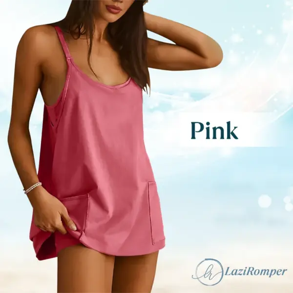 LaziRomper - Camisole Romper with Built-in Layers