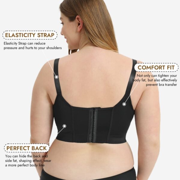 LilySure Push-Up Back Smoothing Bra - Black+Beige (Buy 1 Get 1 Free)