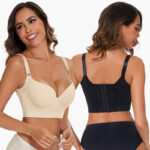 LilySure Push-Up Back Smoothing Bra - Black+Beige (Buy 1 Get 1 Free)