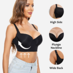 LilySure Push-Up Back Smoothing Bra - Black+Beige (Buy 1 Get 1 Free)