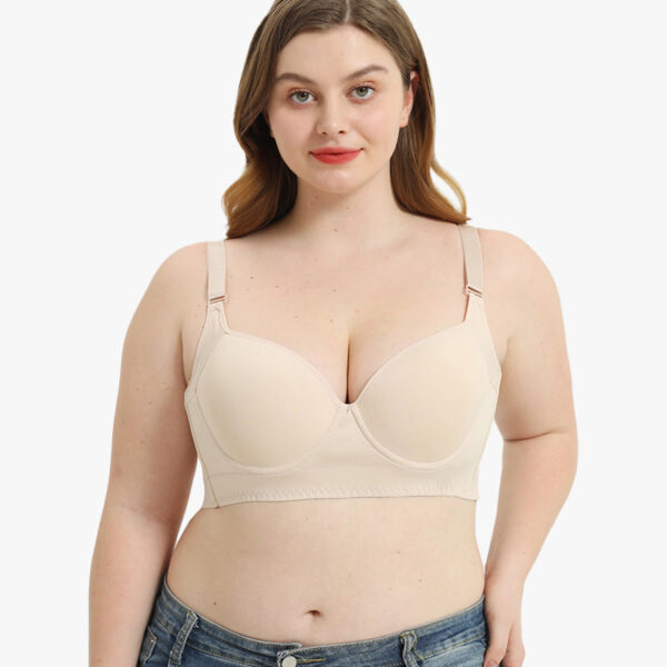 LilySure Push-Up Back Smoothing Bra - Black+Beige (Buy 1 Get 1 Free)