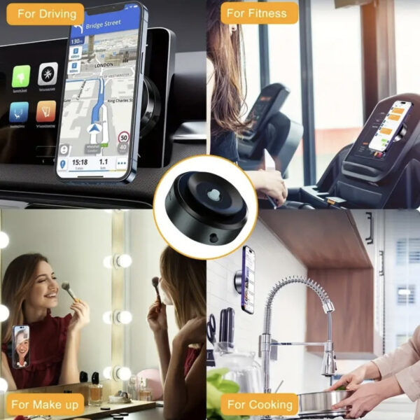 MagLock Phone Mount w/ Vacuum & Magnet Technology