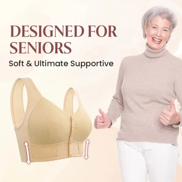 Mother Day's Limited Sale Buy 1 Get 3 Packs - 2024 New Front Closure Breathable Bra for Seniors