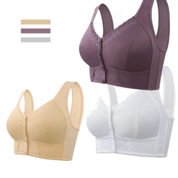 Mother Day's Limited Sale Buy 1 Get 3 Packs - 2024 New Front Closure Breathable Bra for Seniors