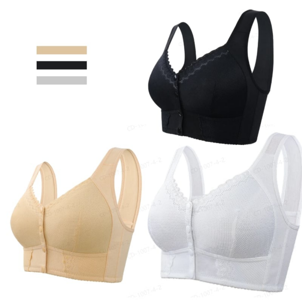 Mother Day's Limited Sale Buy 1 Get 3 Packs - 2024 New Front Closure Breathable Bra for Seniors