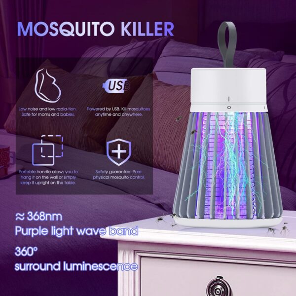 Mozz Guard - Portable Bug Zapper for Indoors Outdoor Fly Zapper Mosquito Trap