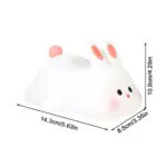 Rechargeable Silicone Rabbit Night Light with Touch Sensor for Children's Bedroom