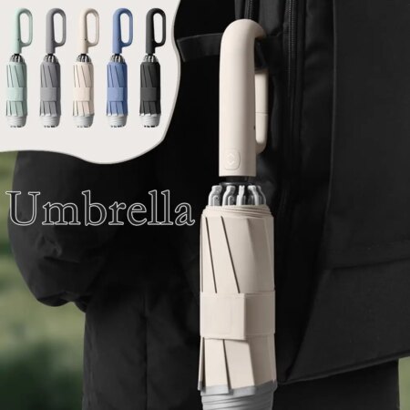 Ring buckle umbrella, Reflective Safety Strip, Sturdy Windproof, Travel Portable