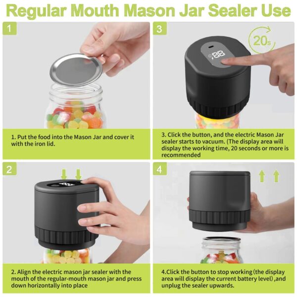 The JarVac Mason Jar Vacuum Sealer