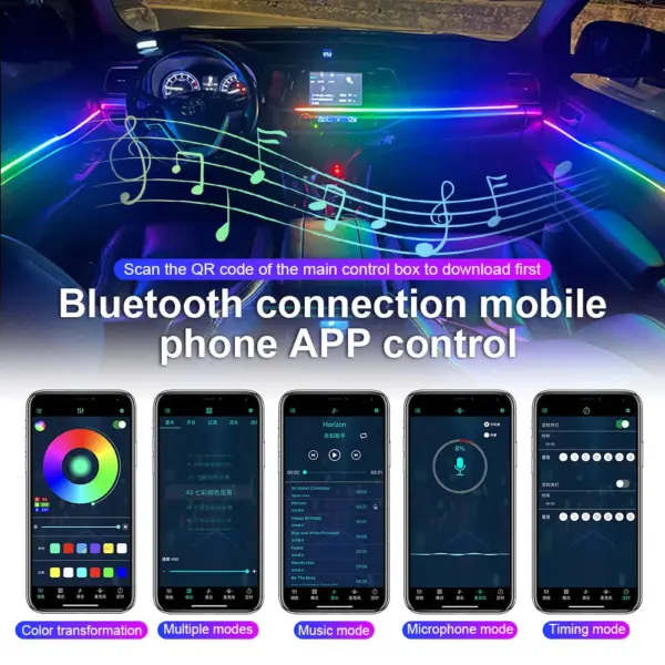 TronGlow Car ambient lighting system