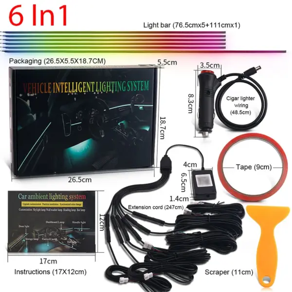 TronGlow Car ambient lighting system