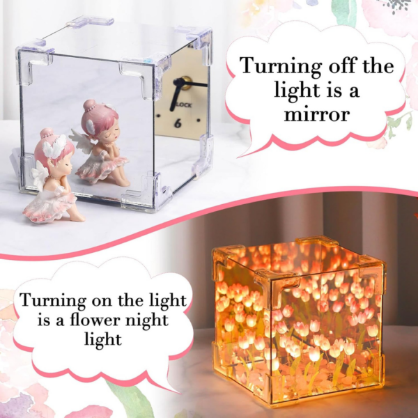 Tulip cube mirror lamp