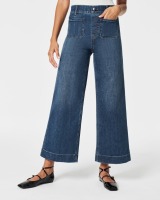 Tummy Control Cropped Wide-Leg Jeans