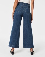 Tummy Control Cropped Wide-Leg Jeans