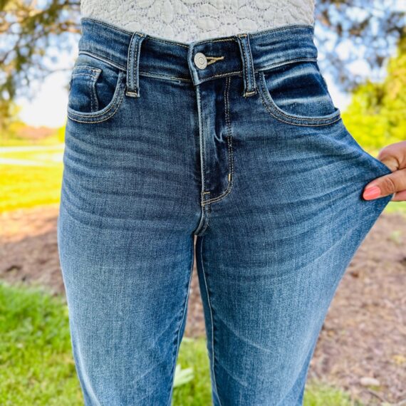 Tummy Control Cuffed Slim Fit Jeans