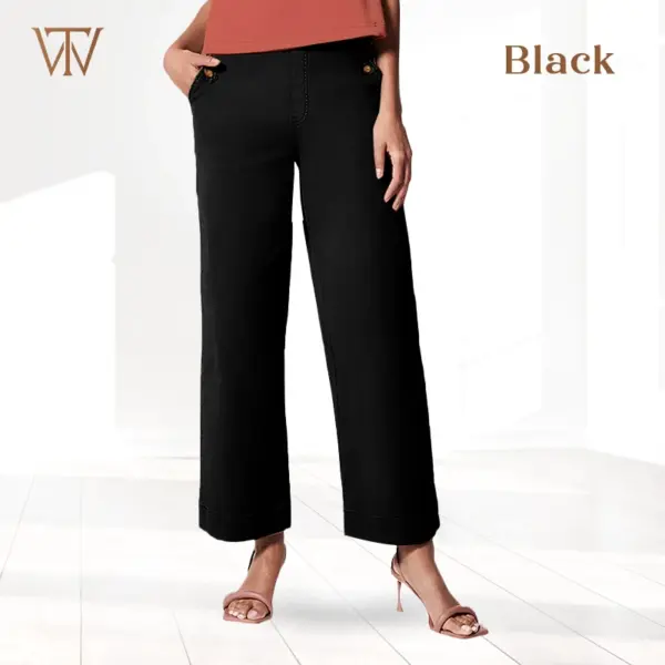 Twilluxe - Women's Stretch Twill Cropped Wide Leg Pants (2024 Edition)