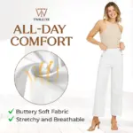 Twilluxe - Women's Stretch Twill Cropped Wide Leg Pants (2024 Edition)