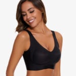 WOMEN FOR SURE Enhanced W Support Adjustment Comfort Bra-Black