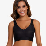 WOMEN FOR SURE Enhanced W Support Adjustment Comfort Bra-Black