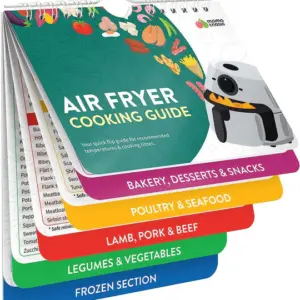 Air Fryer Cheat Sheet Magnets Cooking Guide Booklet