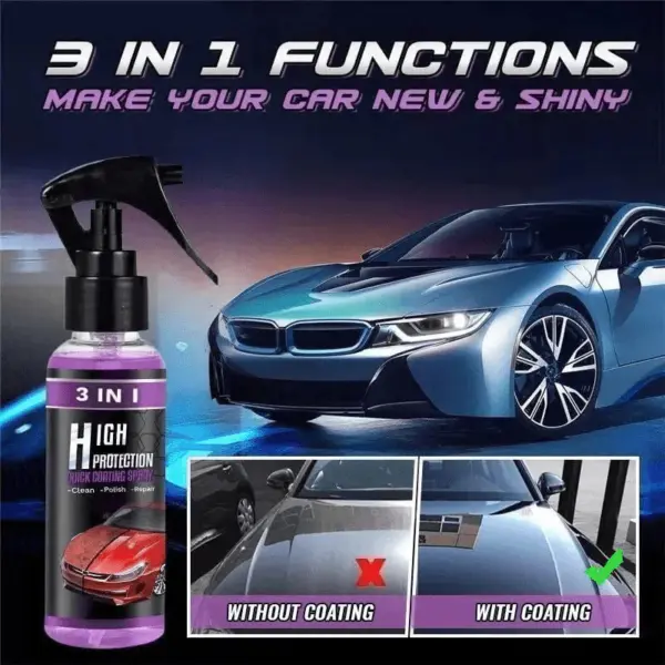 (Early July 4th Sale While Supplies Last NOW-50% OFF) Powerful 3 in 1 High Protection Fast Car Ceramic Coating Spray