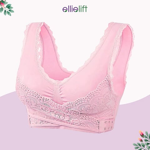 EllieLift - LAST DAY 70% OFF – Comfy Corset Bra Front Cross Side Buckle Lace Bras