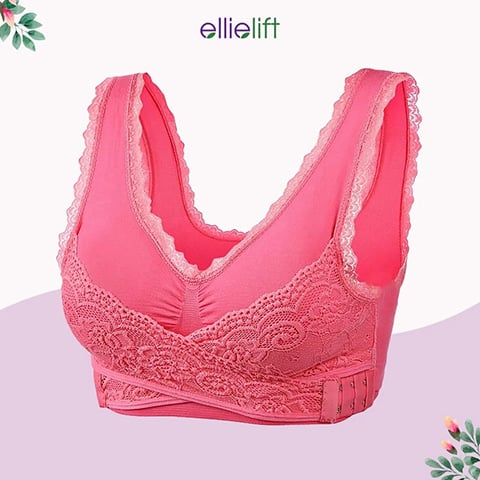 EllieLift - LAST DAY 70% OFF – Comfy Corset Bra Front Cross Side Buckle Lace Bras