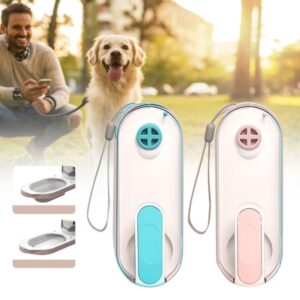 Futuristic Foldable Dog Water Bottle For Outdoor Walking - Easy To Carry