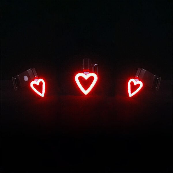 Heart-Shaped LED Bike Light