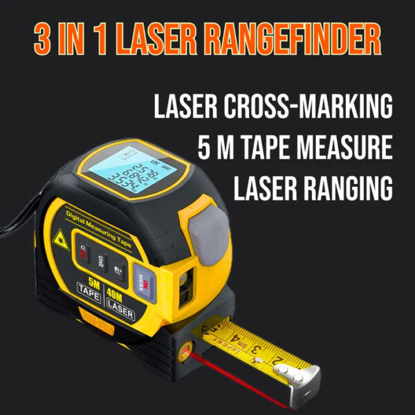 HomeMasterTools 3 in 1 Infrared Laser Tape Measuring Instrument