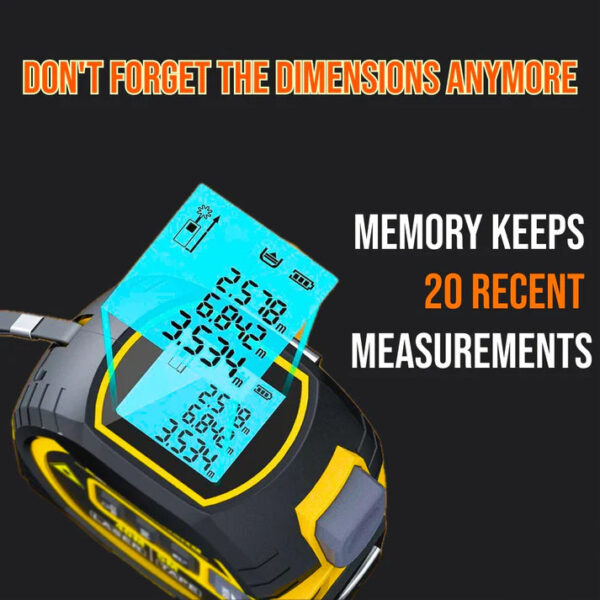 HomeMasterTools 3 in 1 Infrared Laser Tape Measuring Instrument