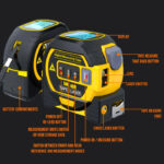 HomeMasterTools 3 in 1 Infrared Laser Tape Measuring Instrument