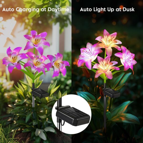 HOT SALE 70%OFF - Solar-Powered Blooming Lily Flowers Light