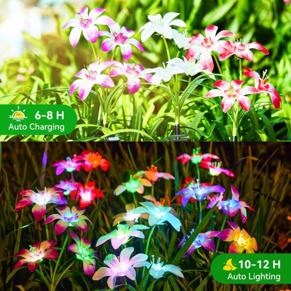 HOT SALE 70%OFF - Solar-Powered Blooming Lily Flowers Light