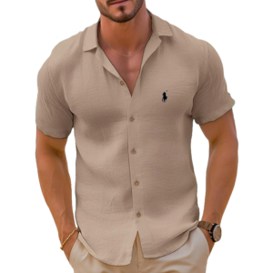 Men’s Cotton And Linen Comfortable Shirt