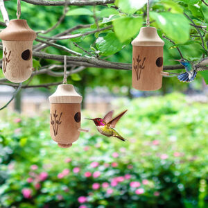 Outfany Wooden Hummingbird House