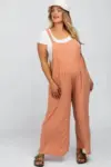 Plus Size Wide Leg Overalls Jumpsuit