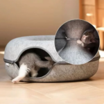 Versatile Donut Cat Bed & Tunnel - Dual-Use Interactive Play Toy for Cats, Rabbits, and Ferrets - Indoor Kitten Training and Entertainment Accessory