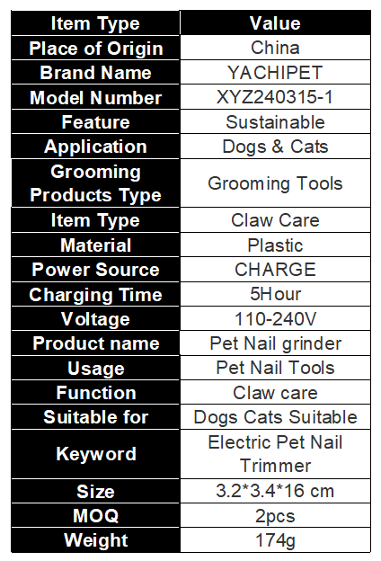 ZENNET -  ELECTRIC PET NAIL GRINDER