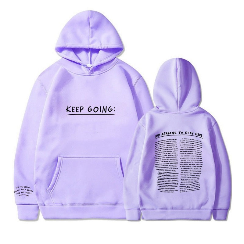 100 Reasons To Stay Alive Hoodie (Keep Going)